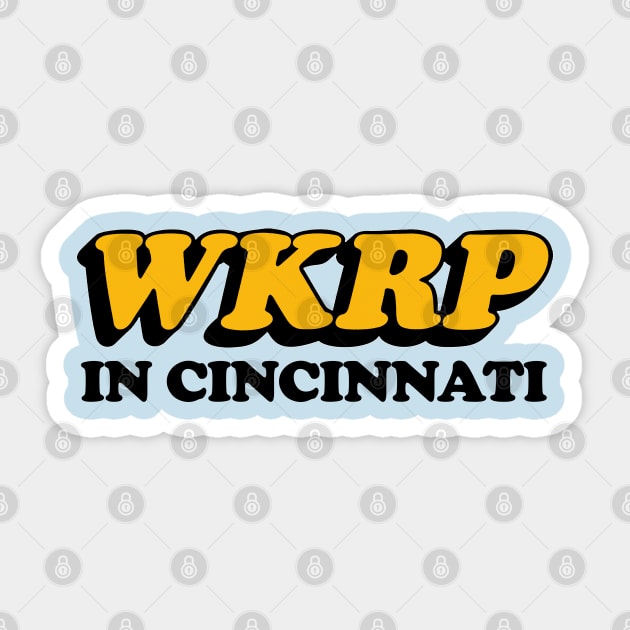 WKRP In Cincinnati Vintage Tribute Logo Design Sticker by DankFutura